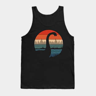 Loch Ness Monster Nessie Retro Sunset Tank Top